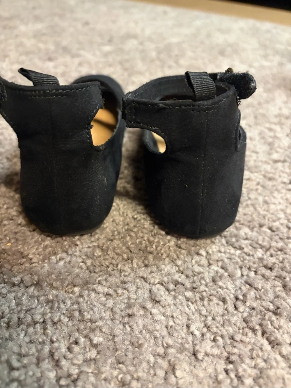 Little girls  Black Mary Jane Ankle-Strap Flats